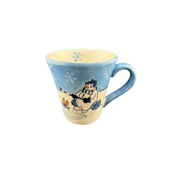 Canterbury Potteries Snowmen Stoneware Coffee Mugs Set of 4 - Picture 3 of 7